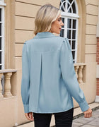 Camisa de Satín Cuello V